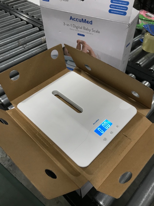 Photo 3 of AccuMed Baby Scale, Pet Scale, Multi-Function Toddler Scale, Digital Baby Scale, Blue Backlight, Weight and Height Track
