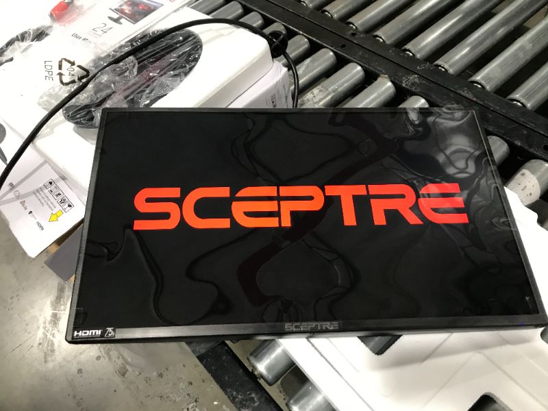 Photo 2 of Sceptre E248W-19203R 24" Ultra Thin 75Hz 1080p LED Monitor 2x HDMI VGA Build-in Speakers, Metallic Black 2018
