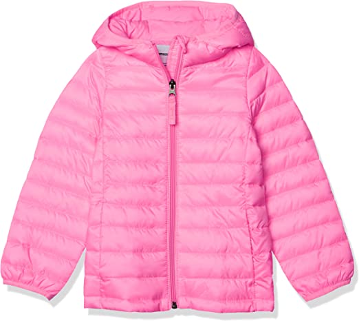 Photo 1 of Amazon Essentials Girls and Toddlers' Lightweight Water-Resistant Packable Hooded Puffer Jacket
SIZE S