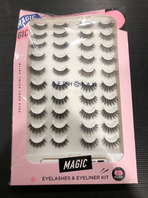 Photo 1 of BEPHOLAN 20 PAIRS EYELASHES WITH EYELINER 