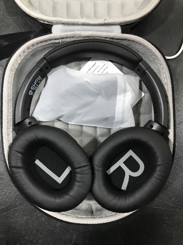 Photo 1 of ZIHNIC Active Noise Cancelling Headphones, 40H Playtime Wireless Bluetooth Headset with Deep Bass Hi-Fi Stereo Sound,Comfortable Earpads for Travel/Home/Office (Black) Full black