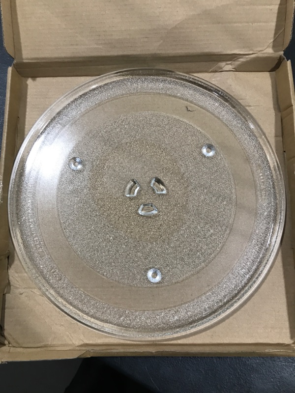 Photo 2 of 12.5" GE and Samsung -Compatible Microwave Glass Plate/Microwave Glass Turntable Plate Replacement - 12 1/2" Plate, Equivalent to G.E. WB39X10002 and WB39X10003