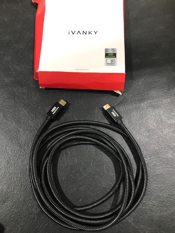 Photo 2 of 8K HDMI 2.1 Cable 48Gbps 10ft, iVANKY Certified Ultra High-Speed Braided HDMI Cable, 4K@120Hz 8K@60Hz eARC HDR HDCP 2.2 2.3 Compatible with PS5/PS4/Apple TV/Fire TV/Roku/Xbox/MacBook Pro 2021
