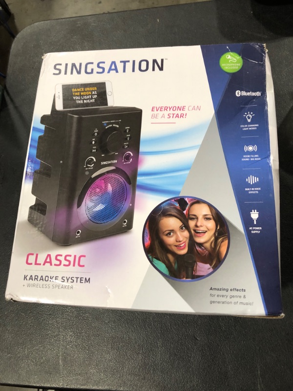 Photo 2 of Singsation Karaoke Machine - Full Karaoke System for Adults or Kids, with Wireless Bluetooth Speaker and Microphone. Works with All Karaoke Apps via Smartphone or Tablet