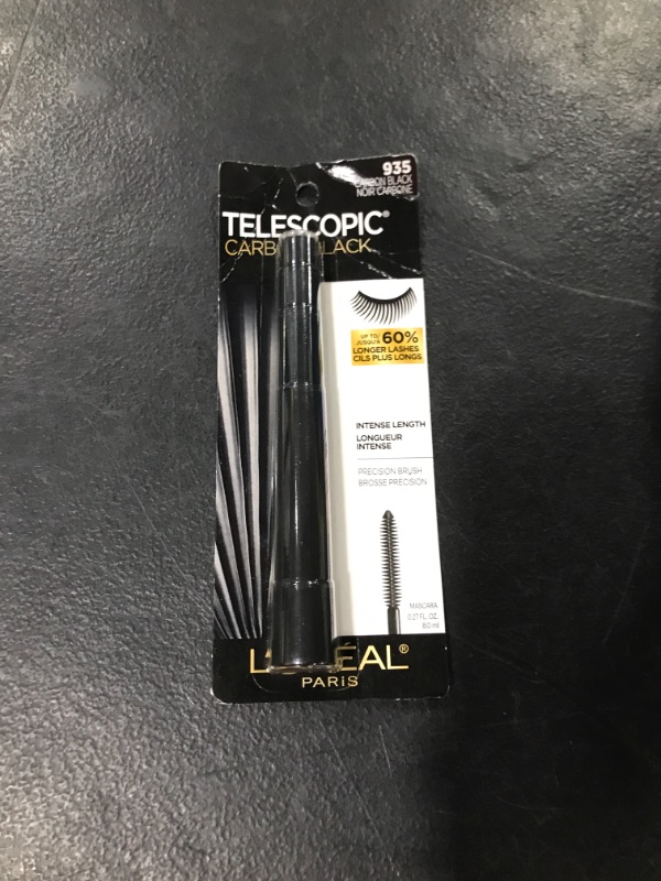 Photo 2 of L'Oreal Paris Makeup Telescopic Original Lengthening Mascara, Carbon Black, 0.27 Fl Oz (Pack of 1) Washable Carbon Black 1 Count