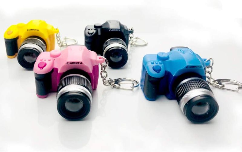 Photo 1 of  Camera Design Keychains with Sound Flashlight Cartoon Child Toy Bag-4 Pack