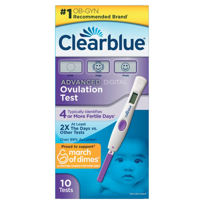 Photo 1 of Clearblue Advanced Digital Ovulation Test, Predictor Kit with Digital Results, 10 Tests
