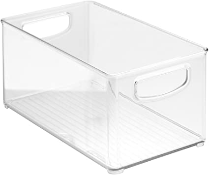 Photo 1 of 2 Clear Organizer Storage Bin with Handle Compatible with Kitchen I Best Compatible with Refrigerators, Cabinets & Food Pantry - 10" x 5" x 6"