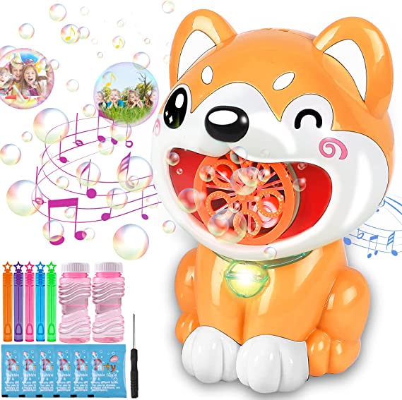 Photo 1 of Bubble Machine for Kids, Dog Bubble Blower Maker with Solutions Party Favors Gifts for Toddlers Boys Girls Baby, Bubbles Toys for Outdoor Birthday Wedding Parties
