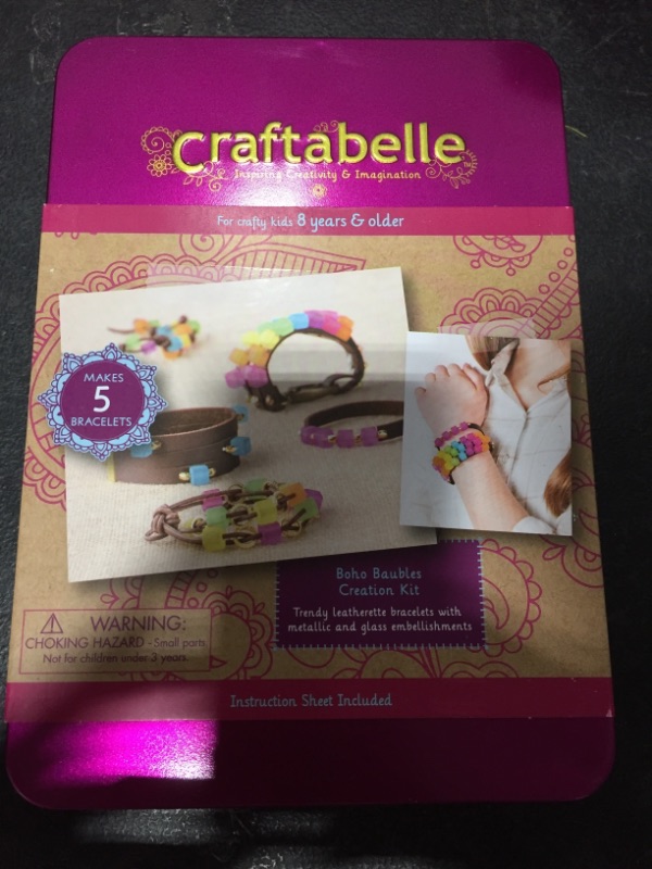 Photo 2 of Craftabelle – Boho Baubles Creation Kit – Bracelet Making Kit – 101pc Jewelry Set with Beads – DIY Jewelry Kits for Kids Aged 8 Years +