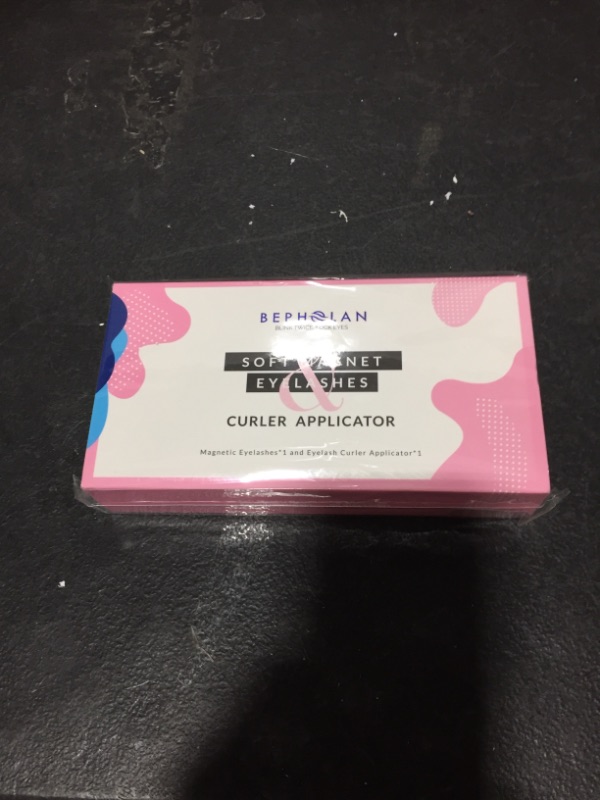 Photo 2 of BEPHOLAN Soft Magnetic False Eyelashes, With Eyelash Curler Applicator, 1 Pairs Faux Mink Fake Eyelashes, **UNOPENED**
