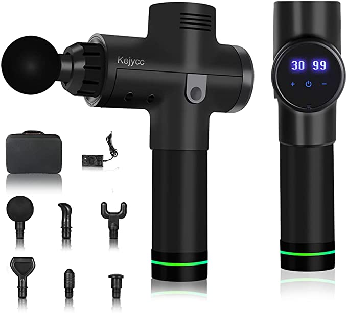 Photo 1 of Kejycc Percussion Massage Gun - Deep Tissue Handheld Massager for Athletes,Electric Fascia Gun for Full Body Muscle Recovery & Pain Relief ,Quiet 30 Speed Therapy Tool for Back Neck Shoulder Leg Foot
