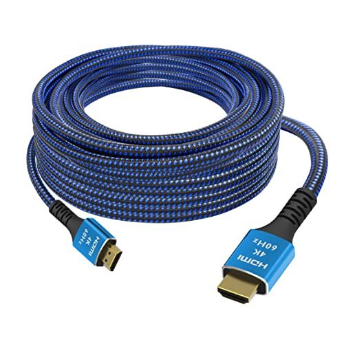 Photo 1 of Ultra High-Speed HDMI Cable by QNECS- 4K HDMI Cable 60Hz with Audio Return & Ethernet for 4K Videos, 3D, HD- 18 Gbps 2.0 Braided HDMI Cord for Laptop,