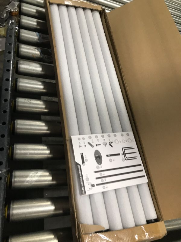 Photo 1 of Mutovlin String Light Poles, Light Poles for Outside String Lights,Outdoor Light Poles with Fork,Fence Brackets,Base for Hanging String Lights,Metal Poles Stand for Deck Patio Backyard (2 Pack)