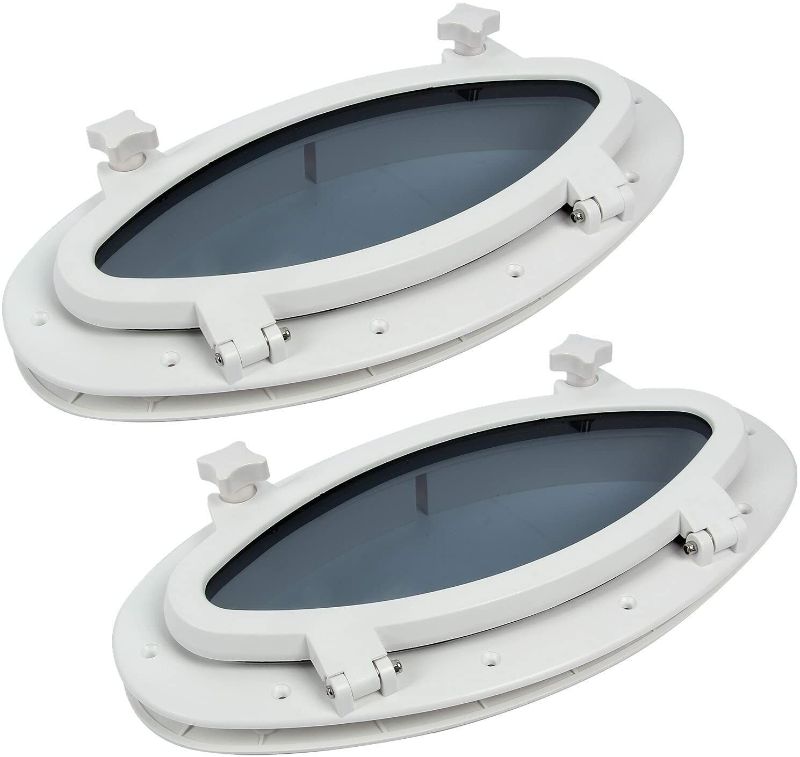 Photo 1 of 2 Pack Boat Yacht Oval Opening Portlight Porthole Replacement Window16” X 8-5/8”
