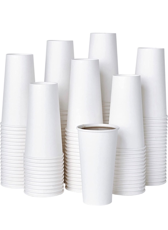 Photo 1 of 150 Pack 20oz Disposable Bathroom Cups, Disposable Mouthwash Cups, Small Disposable Cups, Mini Paper Cups for Parties, Picnics,Barbecues, Travel and Events