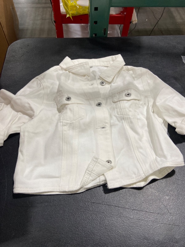 Photo 1 of KIDS WHITE JEAN JACKET SIZE S 