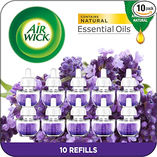 Photo 1 of 
Air Wick Plug in Scented Oil Refills, Lavender and Chamomile, Eco Friendly, Essential Oils, Air Freshener, 0.67 Fl Oz, Pack of 10
