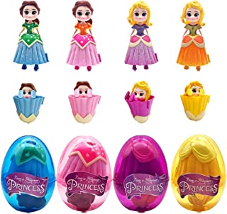 Photo 1 of 4 Pack Princess Jumbo Deformation Pre-Filled Easter Eggs with Toys Inside for Kids Girls Boys Gifts Easter Basket Stuffers Party Favors Fillers (Princess) 