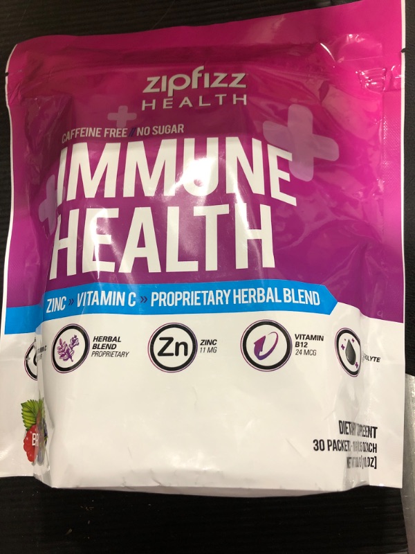 Photo 2 of  New Zipfizz Immune Health Berry Flavor Dietary Supplement 30 Packets