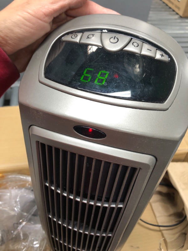 Photo 2 of Lasko 1500W Digital Ceramic Space Heater with Remote, 755320, Silver