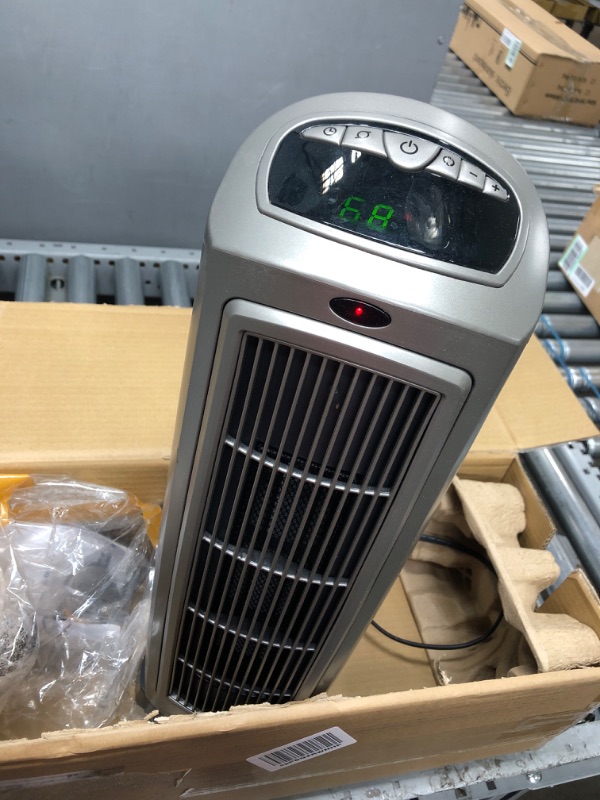 Photo 3 of Lasko 1500W Digital Ceramic Space Heater with Remote, 755320, Silver