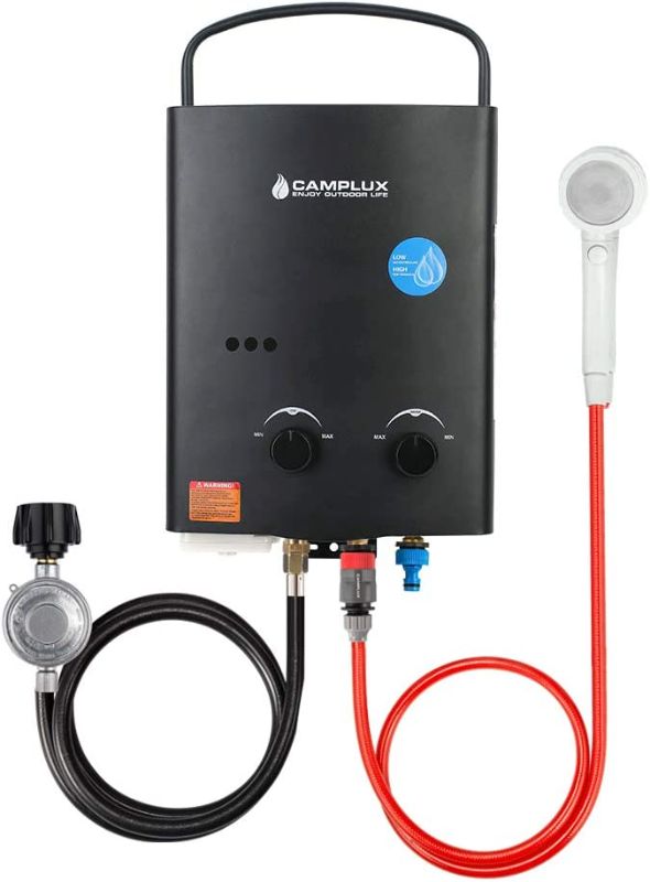 Photo 1 of Camplux 1.32 GPM Portable Water Heater Tankless Water Heater Propane Outdoor Black