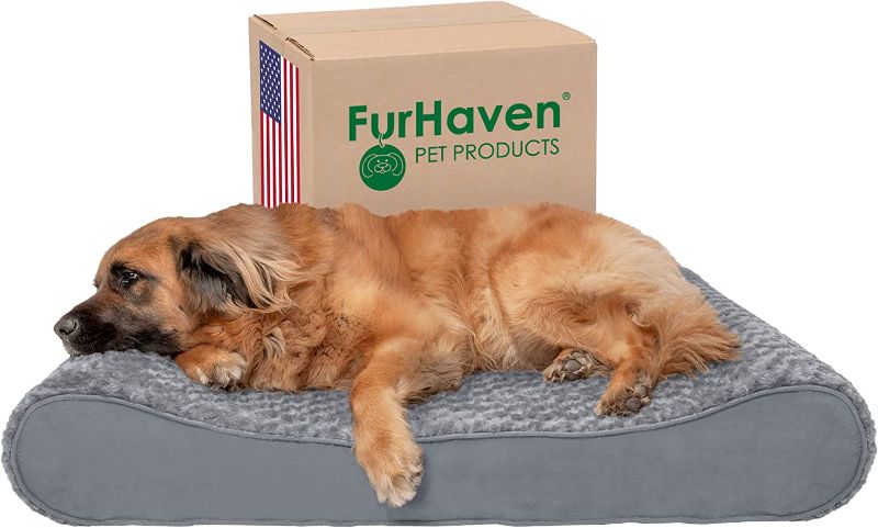 Photo 1 of Furhaven Luxe Lounger Dog Beds for Small/Medium/Large Dogs & Cats - Orthopedic, Cooling Gel, Memory Foam, & More