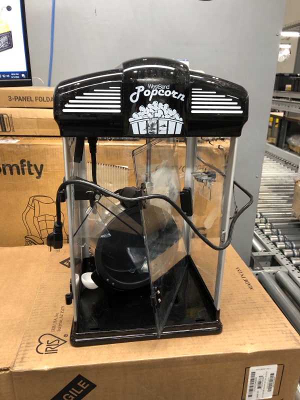 Photo 2 of Nostalgia Vintage Table-Top Popcorn Maker, 10 Cups, Hot Air Popcorn Machine with Measuring Cap, Oil Free, Black