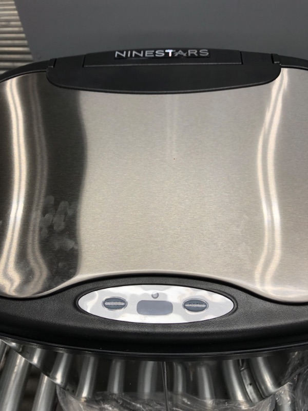 Photo 4 of NINESTARS CB-DZT-50-13/12-9 Automatic Touchless Infrared Motion Sensor Trash Can Combo Set, (Oval, Silver/Black Lid) & NSTB-3-30 Extra Strong White Trash Bag, 3 Gal. / 12 L., 30 Count
