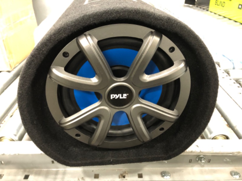 Photo 1 of 8-Inch Carpeted Subwoofer Tube Speaker - 400 Watt High Powered Car Audio Sound Component Speaker Enclosure System w/ 2” Aluminum Voice Coil, 4 Ohm, 30Hz-700kHz Frequency - Pyle PLTB8
