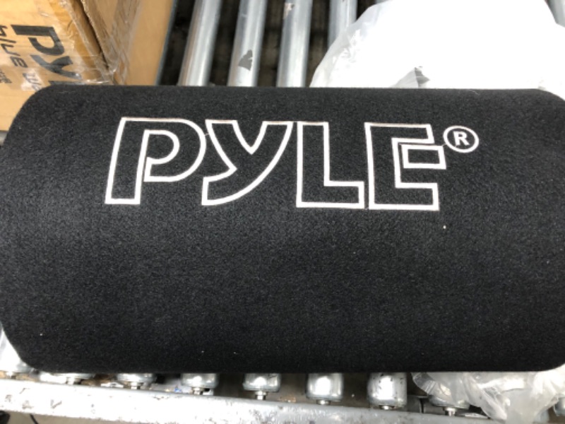 Photo 1 of 8-Inch Carpeted Subwoofer Tube Speaker - 400 Watt High Powered Car Audio Sound Component Speaker Enclosure System w/ 2” Aluminum Voice Coil, 4 Ohm, 30Hz-700kHz Frequency - Pyle PLTB8
