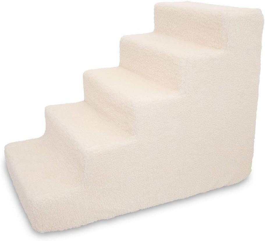 Photo 1 of Best Pet Supplies Foam Pet Steps for Small Dogs and Cats, Portable Ramp Stairs for Couch, Sofa, and High Bed Climbing, Non-Slip Balanced Indoor Step Support, Paw Safe