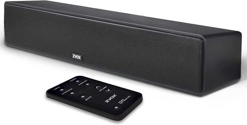 Photo 1 of ZVOX Dialogue Clarifying Sound Bar with Patented Hearing Technology - TV Sound Bar with Twelve Levels of Voice Boost - Home Theater Audio TV Speakers Soundbar - AccuVoice Soundbar for TV - AV157 Black
Visit the ZVOX Store