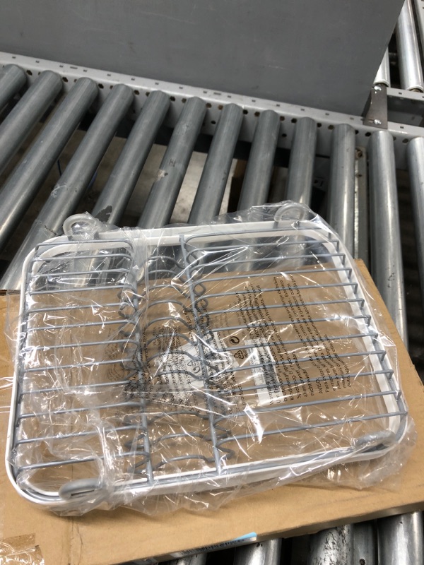 Photo 3 of Aluminum Compact sinkin Dish Drying Rack with Removable Cutlery Holder Counter top Kitchen Silver (TK19003)