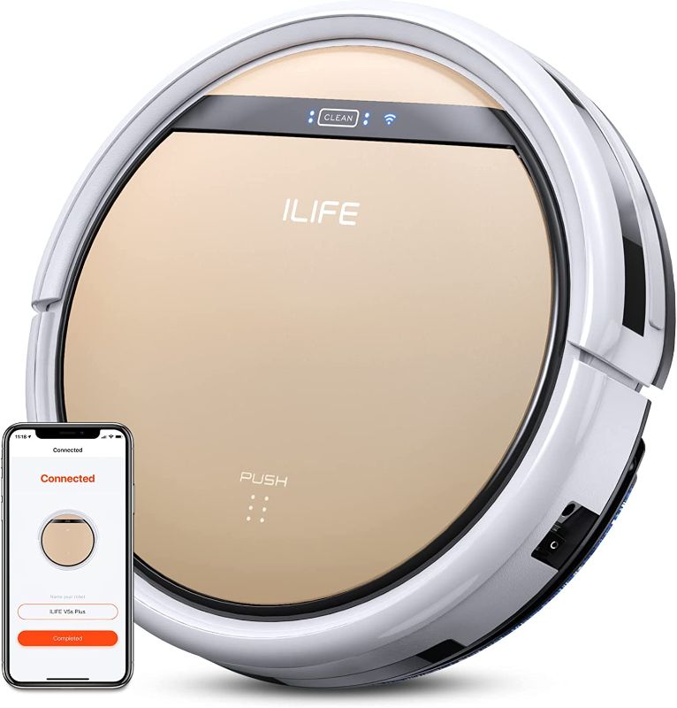 Photo 1 of ILIFE Robot Vacuum and Mop Combo - Smart Robotic Vacuum Cleaner with WiFi/Alexa/APP - Slim Self Charging Automatic Vacuum Cleaner Robot Ideal for Hardwood Floor Carpet Pet Hair(V5s Plus)