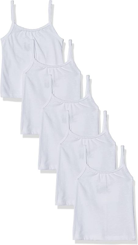 Photo 1 of Hanes Toddler Girls’ Cami Pack, Tagless 100% Cotton Camisole, White 5-Pack
