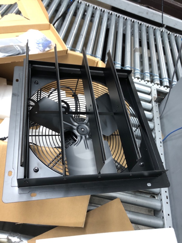 Photo 3 of AC Infinity AIRLIFT T14, Shutter Exhaust Fan 14" with Temperature Humidity Controller, Bluetooth App - Wall Mount Ventilation and Cooling for Sheds, Attics, Workshops
