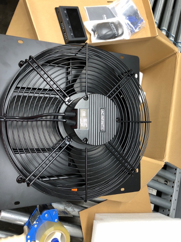 Photo 4 of AC Infinity AIRLIFT T14, Shutter Exhaust Fan 14" with Temperature Humidity Controller, Bluetooth App - Wall Mount Ventilation and Cooling for Sheds, Attics, Workshops
