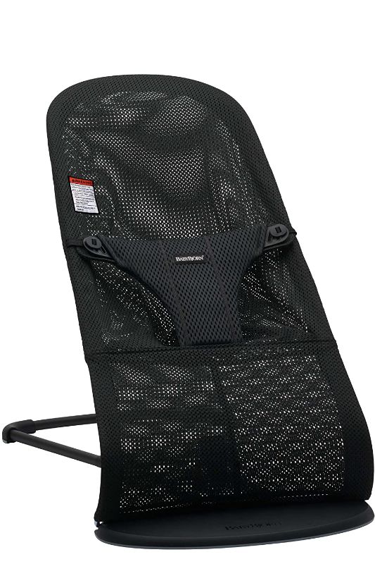 Photo 1 of BabyBjörn Bouncer Bliss, Black Frame, Mesh, Black (006225US)
