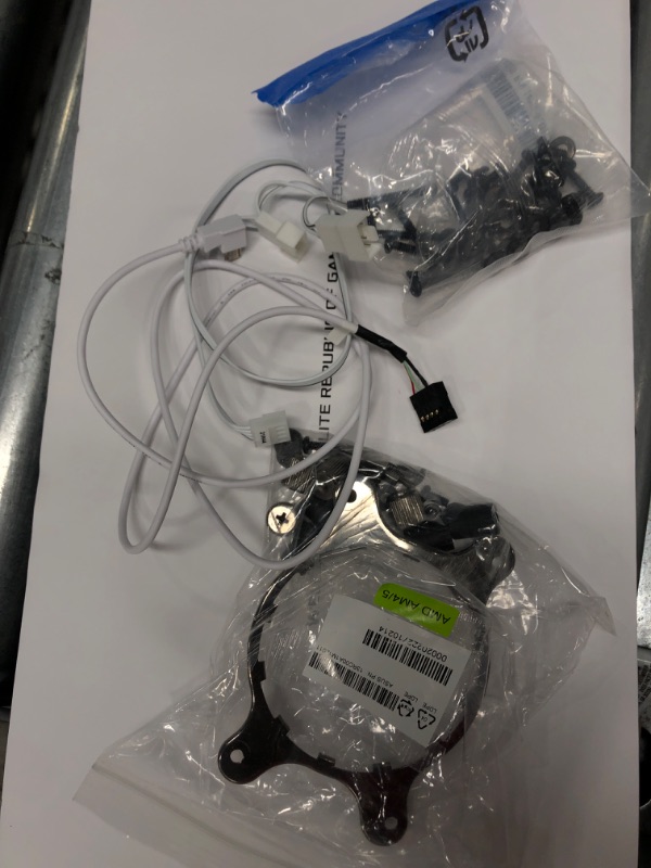Photo 1 of ASUS ROG Strix LC II 360 ARGB White Edition All-in-one AIO Liquid CPU Cooler 360mm Radiator, Intel LGA1700, 115x/2066 and AMD AM4/TR4 Support, Triple 120mm 4-pin PWM Addressable RGB Radiator Fans