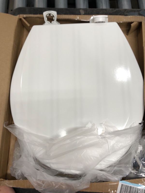 Photo 3 of BEMIS Lift-Off Round Closed Front Toilet Seat in White