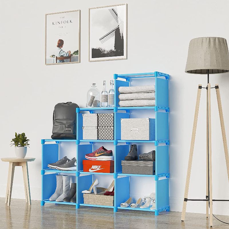 Photo 1 of Himimi 9-Cube DIY Adjustable Bookcase 30 Inch, Children's Bookshelf Organizer Shelves Unit with Storage Book Shelves, Home Furniture Folding Storage...
