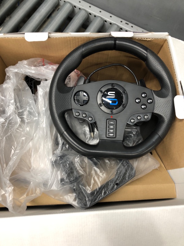 Photo 2 of Superdrive - GS850-X racing steering wheel with manual shifter, 3 pedals, paddle shifters for Xbox Serie X/S, PS4, Xbox One, (programmable)
