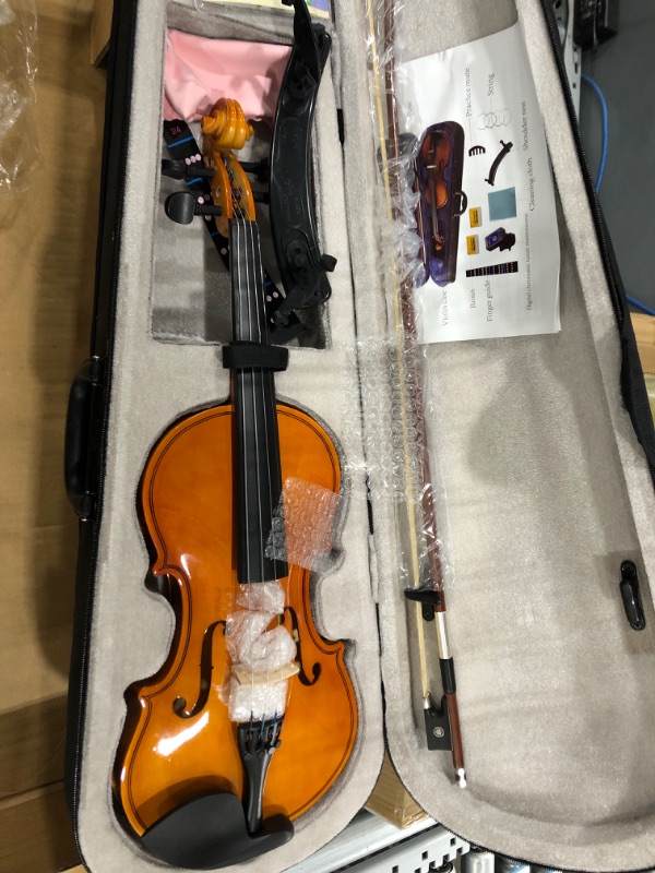 Photo 2 of DEBEIJIN Student Kids Adults Violin - Premium Violin for Kids Beginners - Ready To Play 3/4 Violin - Handcrafted Beginner Violin
