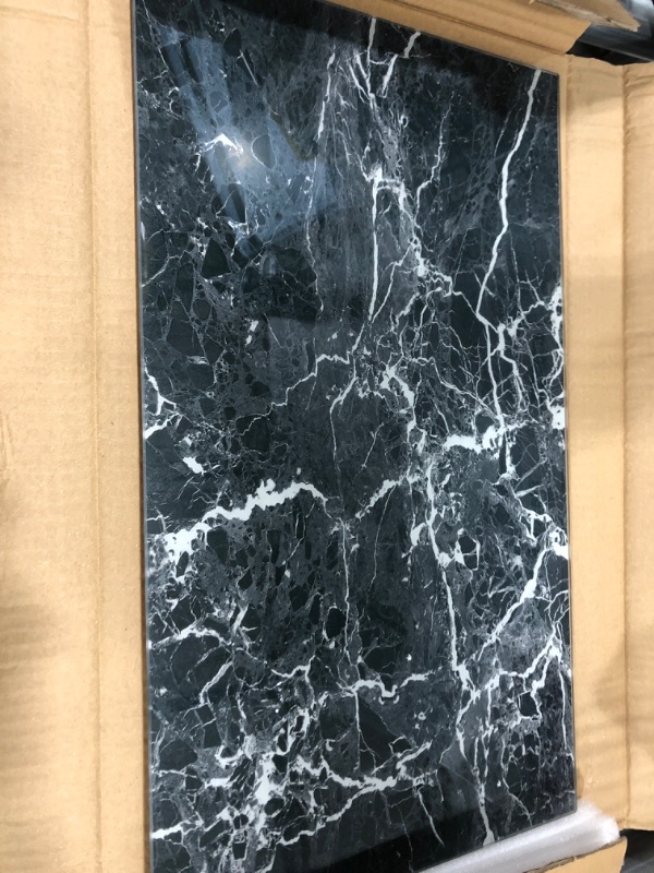 Photo 2 of Flexzion Rectangular Marble Cheese Board - 12 x 16 Inch Black Marble Serving Board for Baking, Charcuterie, Cheese, Cutting, Pastry, Trivet - Non-Stick and Heat Resistant Marble Board for Home Kitchen
