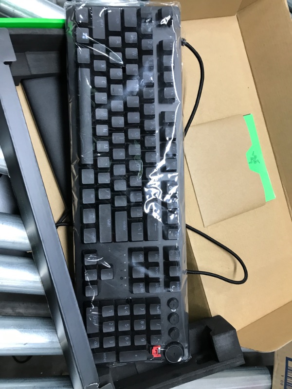 Photo 2 of Razer Huntsman V2 Optical Gaming Keyboard: Fastest Linear Optical Switches Gen-2 w/Sound Dampeners & 8000Hz Polling Rate - Doubleshot PBT Keycaps - Dedicated Media Keys & Dial - Ergonomic Wrist Rest Classic Black Keyboard Huntsman V2 Linear Optical Switch