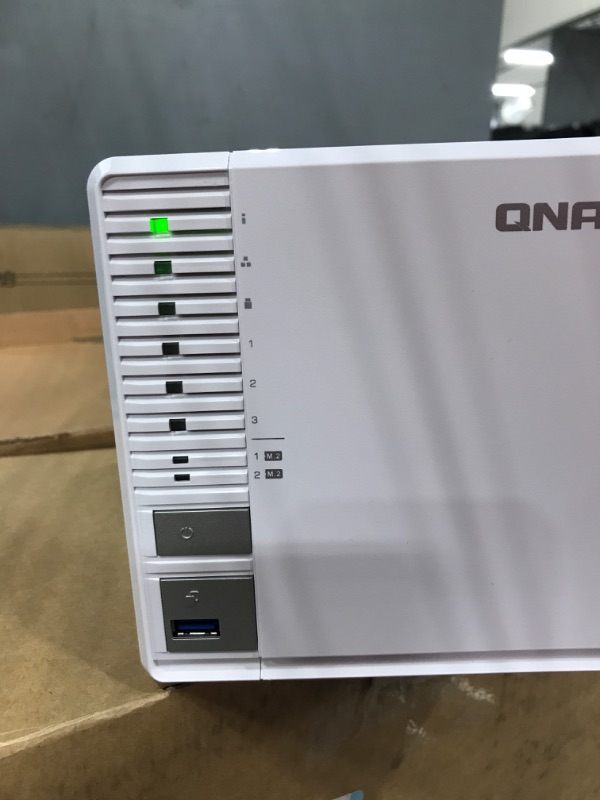 Photo 11 of QNAP TS-364-4G-US 3 Bay High-Performance Desktop NAS with 2.5GbE and M.2 SSD caching for Running Virtual Machines and Qtier 3 Bay - 4G RAM Diskless NAS