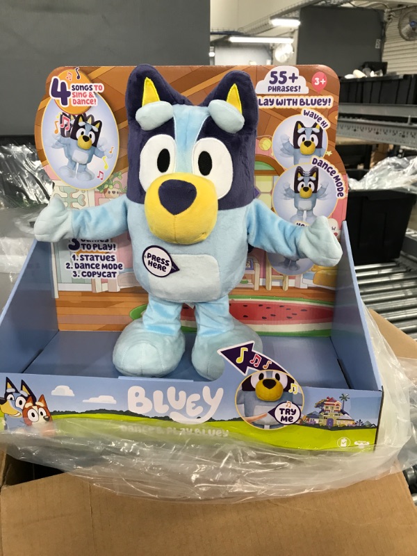 Photo 2 of Bluey Dance and Play 14" Animated Plush | Over 55 Phrases and Songs, Multicolor