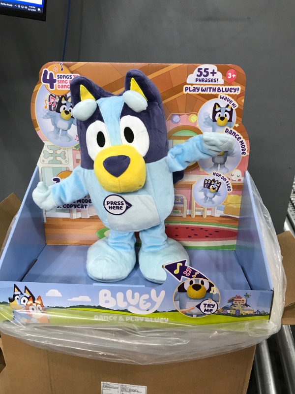 Photo 2 of Bluey Dance and Play 14" Animated Plush | Over 55 Phrases and Songs, Multicolor